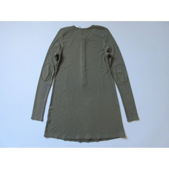 NWT GM Studio The Mini in Vintage Military Green Destroyed Henley Dress M/L - Picture 7 of 7